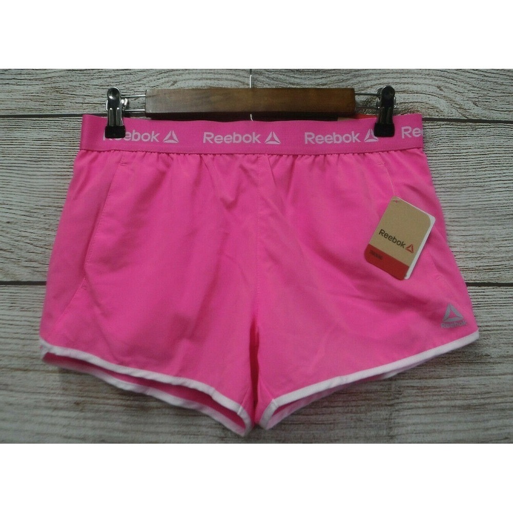 Reebok Primary Running Shorts Womens XSmall Ultra Pink Built in Underwear New